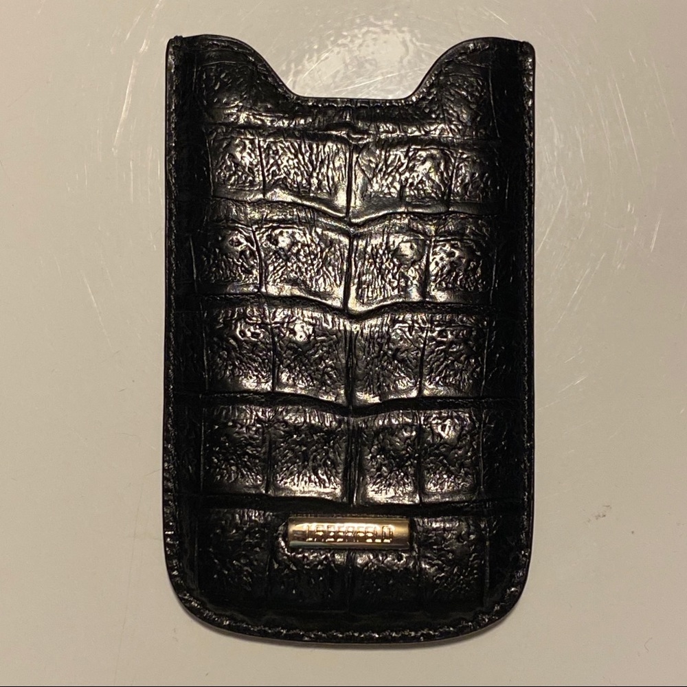 Lagerfeld Black Crocodile Phone Pouch Sleeve Case